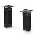 Rowenta Portable Vertical Air Purifiers With Top Covers And Wheels