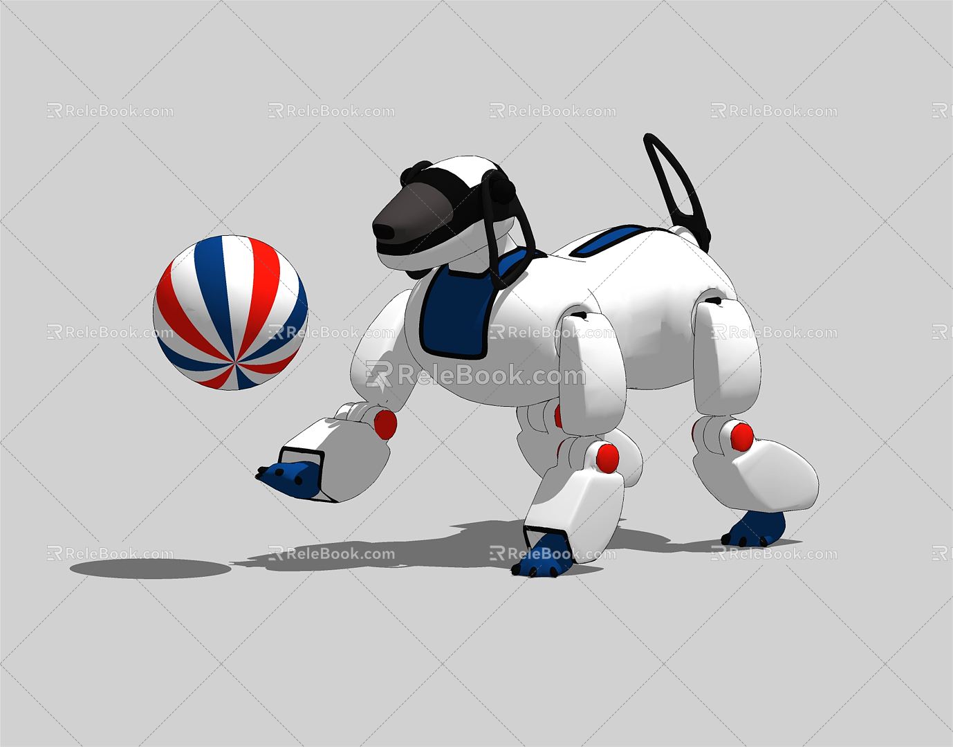 Modern toy electronic dog robot 3d model