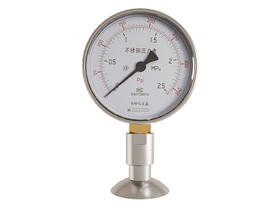 Pressure Gauge Pressure Gauge Temperature Gauge Industrial Equipment Pipe Fittings 3d model