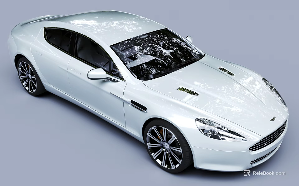 White Luxury Sports Car With Sleek Design 3d model 