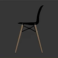 Modern Black Velvet Chair With Wooden Legs And Stylish Modern Design