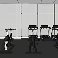 Fitness Gym Layout With Exercise Equipment Open Training Area And Lockers