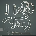 Neon Lamp Combination With I Love You Design For Room Wall Decor