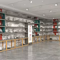 Tableware Specialty Store With Shelves Displaying Various Plates Bowls And Kitchenware