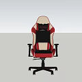 Ergonomic Modern Red And White Office Chair With Armrests For Comfortable Home Office Use
