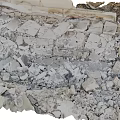 Scattered Construction Debris With Small And Large Broken Stones And Concrete 3d model