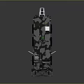 Armored Military Vehicle With Camouflage Paint BOPE Logo Roof Mounted Equipment And Large Wheels