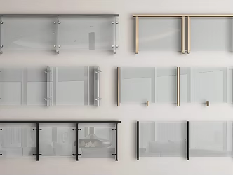 Balustrade Glass Guardrail Stair Handrail Glass Railing Balcony Railing Stainless Steel Railing Guard Bar 3d model
