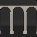Classical Architectural Structure With Three Arches And Four White Columns