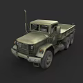 Military Green Six Wheel Utility Truck With Functional Design And Star Insignia