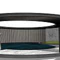 Modern Pergola Structure With Glass Roof And Courtyard Landscape Design