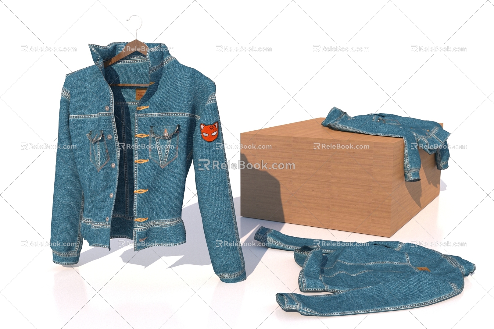 Denim Clothes 3d model