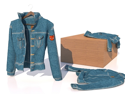 Denim Clothes 3d model