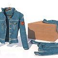 Denim Clothes 3d model