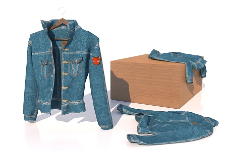 Denim Clothes 3d model