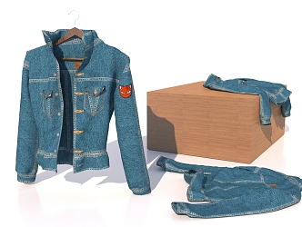 Denim Clothes 3d model