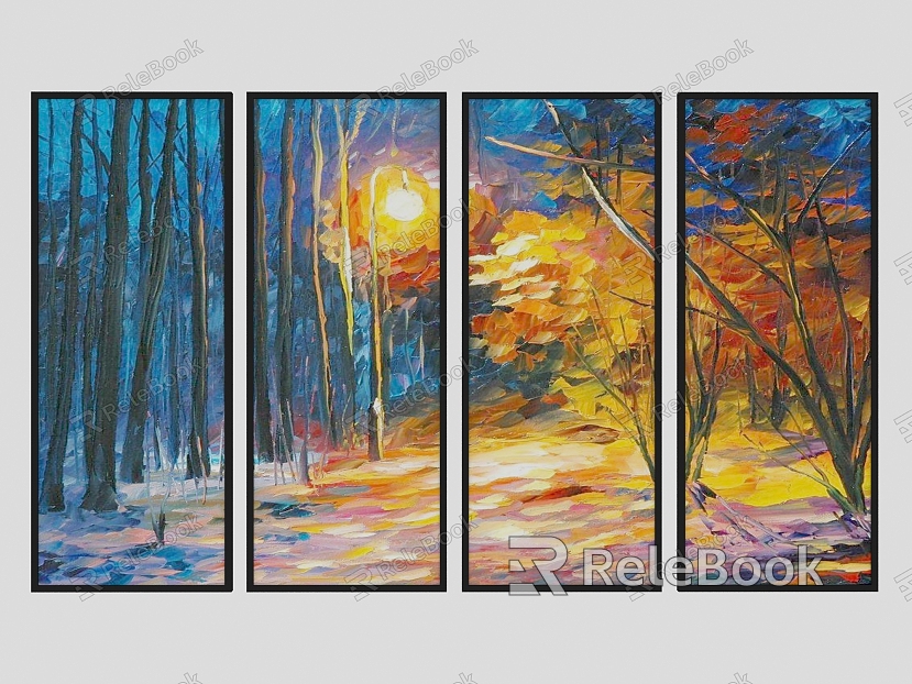 Modern Oil Painting Decorative Hanging Painting model