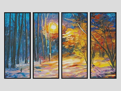 Modern Oil Painting Decorative Hanging Painting model