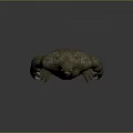 Giant Muscular Monster Game And Movie Character In Standing Pose With Rough Skin And Claws