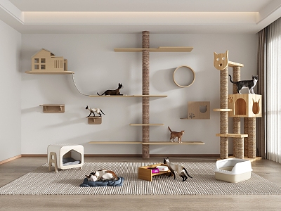 Cat Climbing Rack Cat Nest Cat Rack Cat Pet Cabinet Pet Supplies 3d model