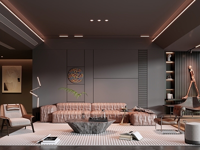 Modern Minotti living room model