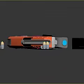 Orange And White Weapon With Pink Accents Batteries And Black Component
