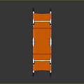 Durable Commercial Grade Orange Stretcher with Metal Frame and Secure Handles