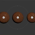 Three Wooden Pepper Grinders In Different Sizes For Kitchen Use 3d model