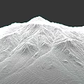 Detailed Microtopography 3D Terrain Model Featuring Mountain Slopes And Vegetation Cover