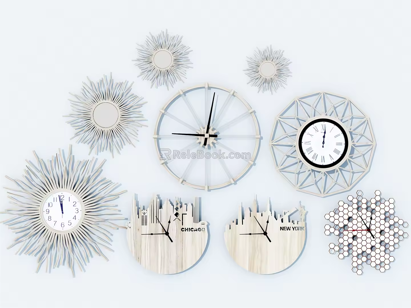 Modern Clock 3d model