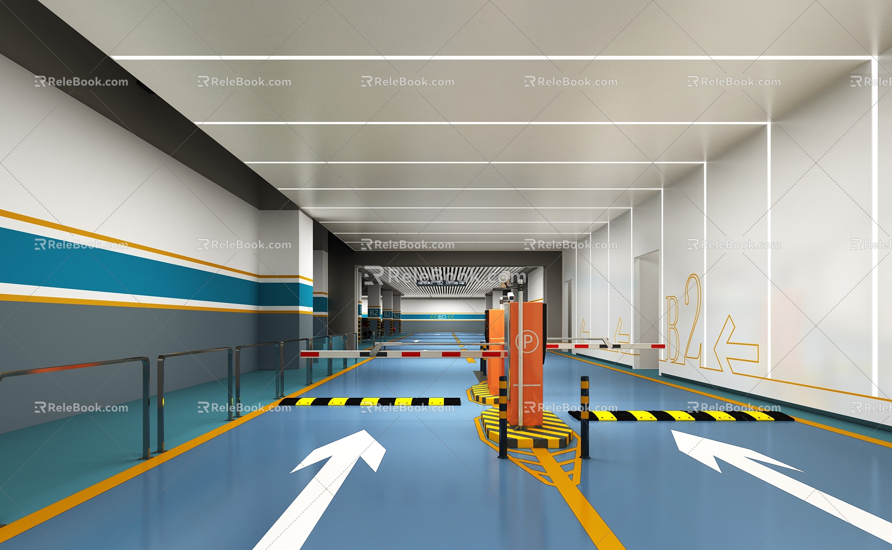 Underground Parking Modern Parking 3d model