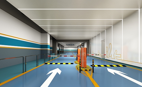 Underground Parking Modern Parking 3d model