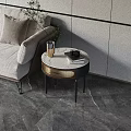 Modern Luxury Bedside Table Design With Gold Accents Black Metal Legs And Decorative Items