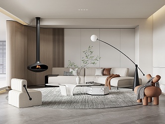 modern living room 3d model