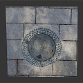 Modern manhole cover sewer cover road facilities 3d model