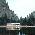 Waterfront Building Simple 3d model