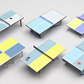 Colorful Ping Pong Tables as Sports Equipment with Various Designs and Accessories