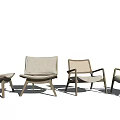 Modern Outdoor Chairs Collection Featuring Wooden Frames And Comfortable Seats 3d model