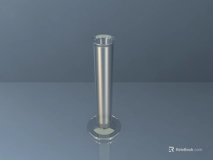 High Quality Stainless Steel Cylindrical Industrial Equipment With Stable Base Structure 3d model 