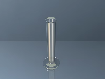 High Quality Stainless Steel Cylindrical Industrial Equipment With Stable Base Structure 3d model