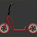 Kids Red Scooter Design With Pink Handlebars And White Deck