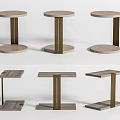 Modern Minimalist Side Tables With Wooden Tops Metal Frames Round Square Designs