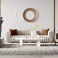 Modern sofa coffee table combination 3d model