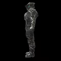 Game Movie Character With Detailed Metallic Armored Suit And Futuristic Design