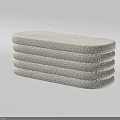 White Upholstered Shoe Bench With Simple Modern Design For Home Entryway
