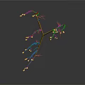 Decorative Vine Plant Structure With Green Branches Small Yellow Flowers and Buds