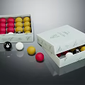 Colorful Billiard Balls Sports Equipment With White Black Yellow Red Balls And Boxes