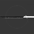 Sleek Sword With Metal Blade And White Scabbard Showcased On Dark Background