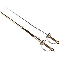 Sword-shaped Weapon Next-generation Sword Stabbed Sword Knight Sword Sabre Medieval Weapon Western Sword Ancient Weapon Cold Weapon Foil European Sword 3d model