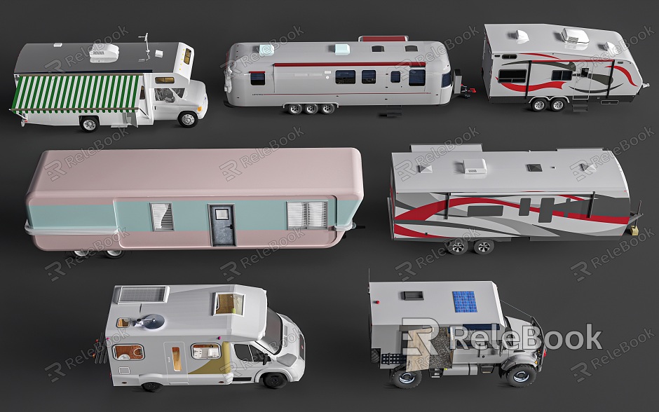 Modern RV Camper Trailer model